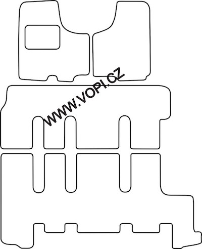 Autokoberce Opel Vivaro 9 míst 2001 - 08/2014 Colorfit (3431)